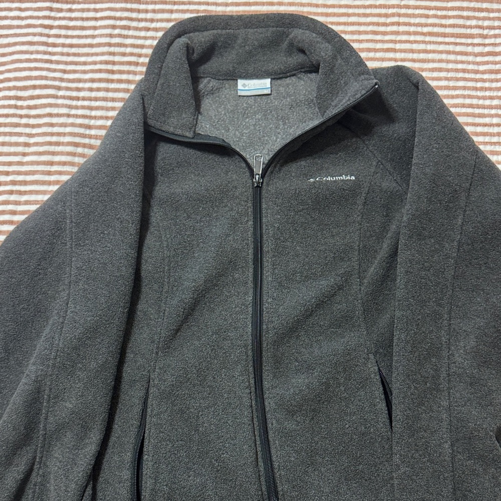 Columbia Charcoal Full-Zip Fleece Jacket